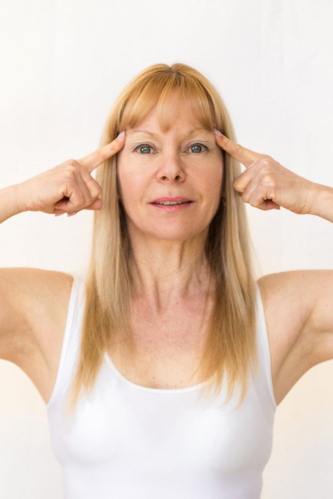 Face yoga acupressure points